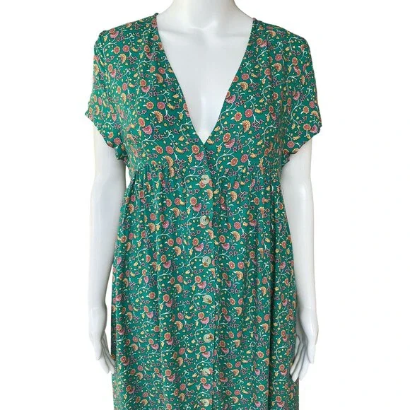 Natural Life Avery Midi Shirt Dress sz M BOHO Babydolll Pockets Cottagecore NEW - Picture 4 of 16